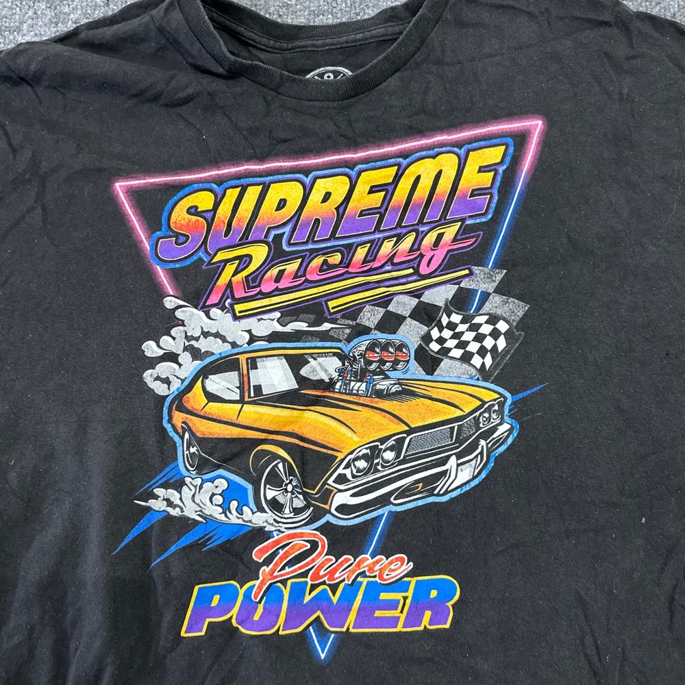 DXM T-Shirt Mens Size 3XL Black Supreme Racing Pure Power Graphic Retro Car Tee